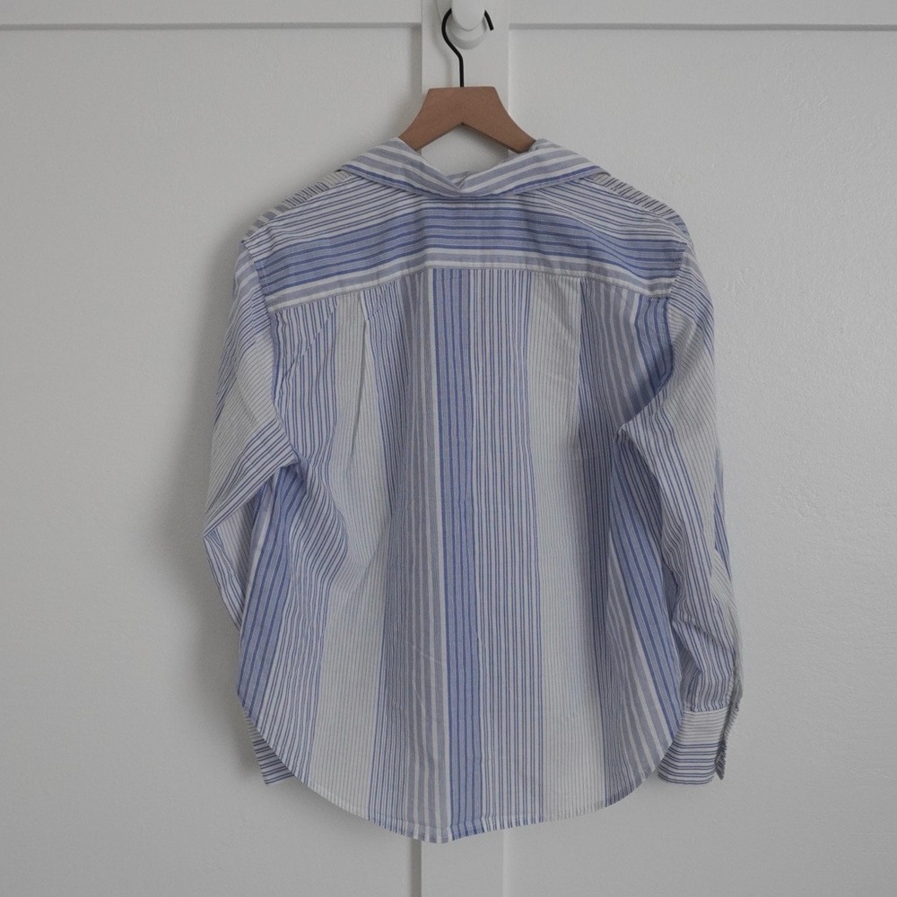 Madewell Notch Collar Popover Striped Shirt - Picture 3 of 3